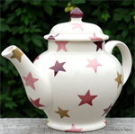 Emma Bridgewater. 3 mug teapot Pink & Gold Stars
