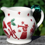 Emma Bridgewater Nieuw, Emma Bridgewater Autumn & Christmas 2019 tiny jug Joy Trumpets