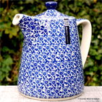 Bunzlau Castle tea pot straight Indigo 2471-2396