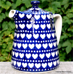 Bunzlau Castle tea pot straight Blue Valentine 2471-375E