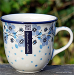 Bunzlau Castle Mug for espresso Blue White Love 1377-2328
