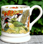 Emma Bridgewater Green Woodpecker & Red Squirrel ½ pint mug 