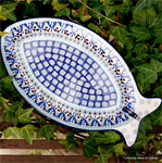 Bunzlau Castle 2374-1026 Marrakesh fish shaped plate. bunzlau