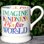 Emma Bridgewater Kindness & A Fair World ½ pint mug 