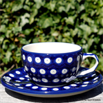 Bunzlau Castle teacup and saucer Blue Eyes 1767-0071